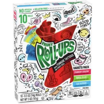 

FRUIT ROLL-UPS VARIETY 10 ROLLS / PERMEN ANEKA RASA 141 GRAM