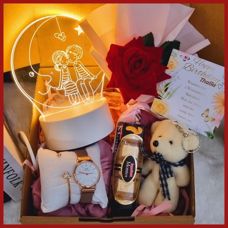 KADO ULANG TAHUN CEWEK HAMPERS HEMPERS LAMPU LED ULTAH HADIAH ANNIVERSARY KADO LEBARAN KADO VALENTINE HADIAH Kado Cewek / Hadiah Cewek / Hampres LUCU AESTETIK BONEKA BUKET BUNGA COKLAT JAM TANGAN GELANG ROMANTIS PREMIUM ESTETIK EXTRA PAKING AMAN KACAMATA