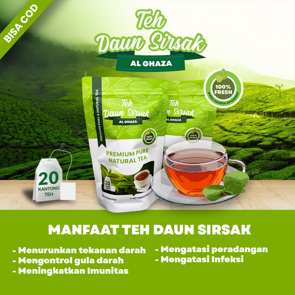 

Teh Daun Sirsak Alghaza / Teh Celup Daun Sirsak / Teh Daun Sirsak