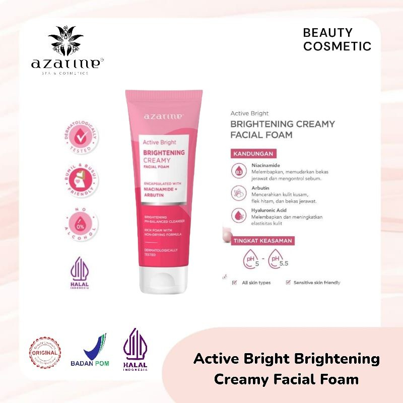 Azarine Active Bright - Brightening Creamy Facial Foam