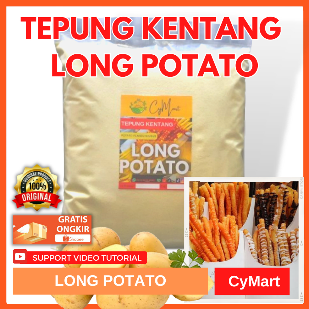 

Tepung Kentang Potato Flakes Khusus untuk LONG POTATO @1000 gr / Kentang Bubuk Cymart