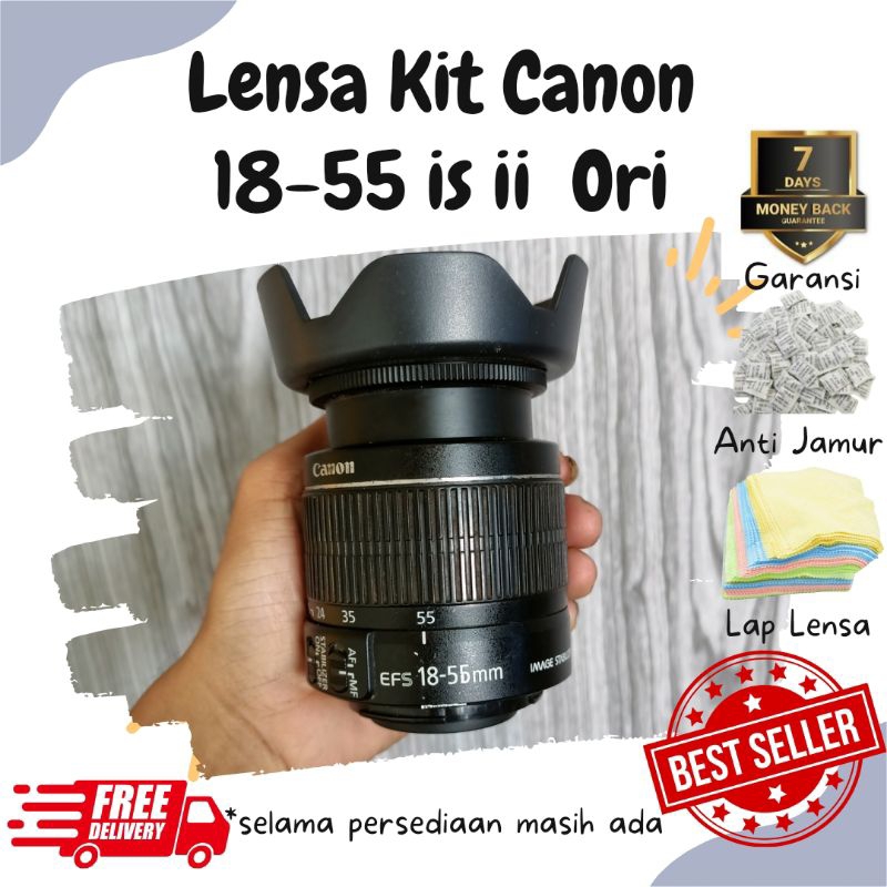 Lensa Kit Canon STM 18-55Mm Mulus