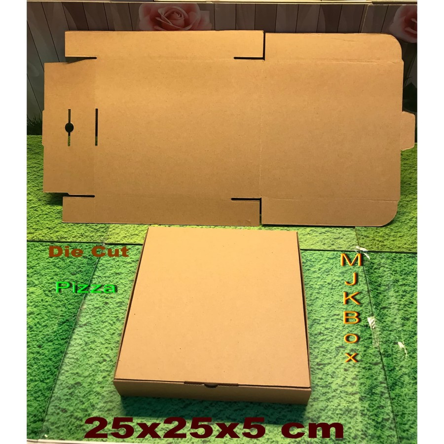 

kardus karton box uk. 25x25x5 cm....model Pizza...Baru polos