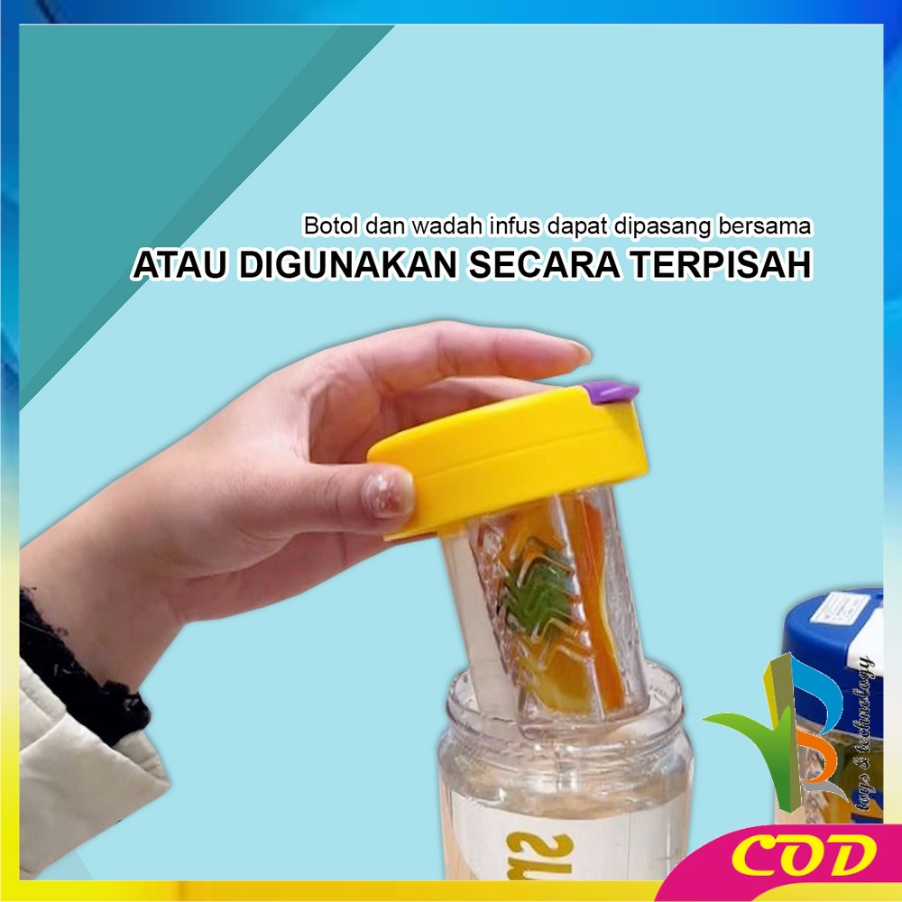 RB-C828 Botol Minum Infus Water Transparan Minimalis 400ML Anti Tumpah dengan Sedotan BPA FREE / Botol Air Minum Kecil Lucu Tumbler Cup Infused Portable