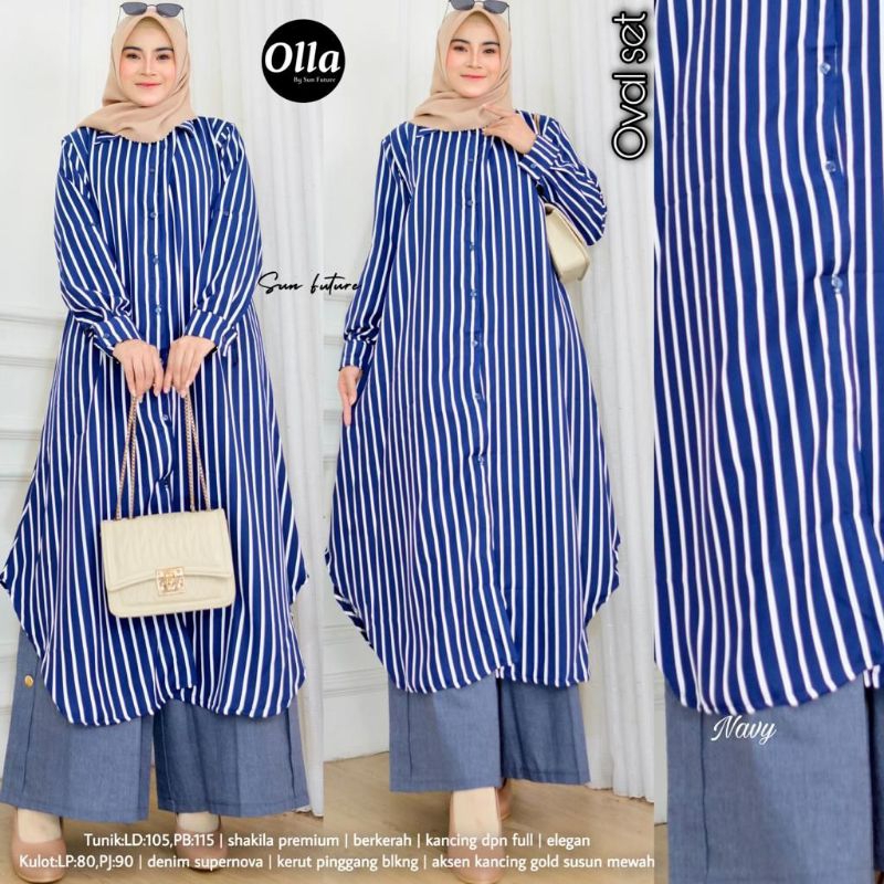 OVAL SETELAN BAJU WANITA BY OLLA