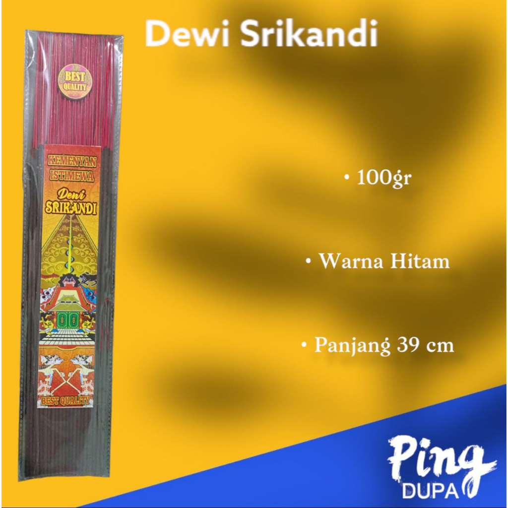 Dupa Hio Kemenyan Istimewa Dewi Srikandi 100 Gram Warna Hitam