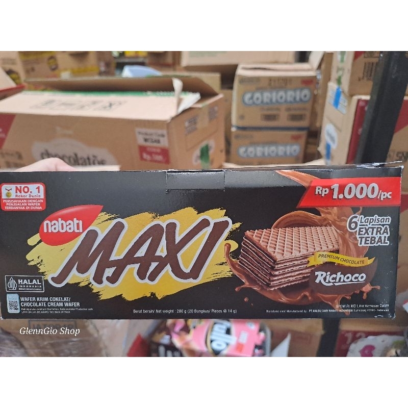 Wafer Nabati Maxi Richoco box isi 20 pcs