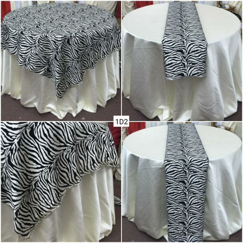 deshop7 - taplak meja motif zebra / taplak meja prasmanan / taplak meja tamu / taplak meja prasmanan