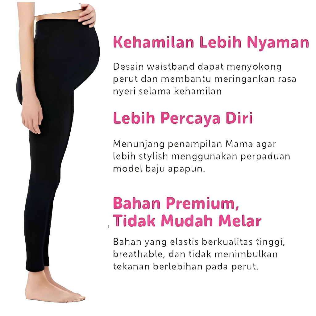 Legging Panjang Import Polos Legging Hamil Premium High Waist Jersey Premium Bisa Cod