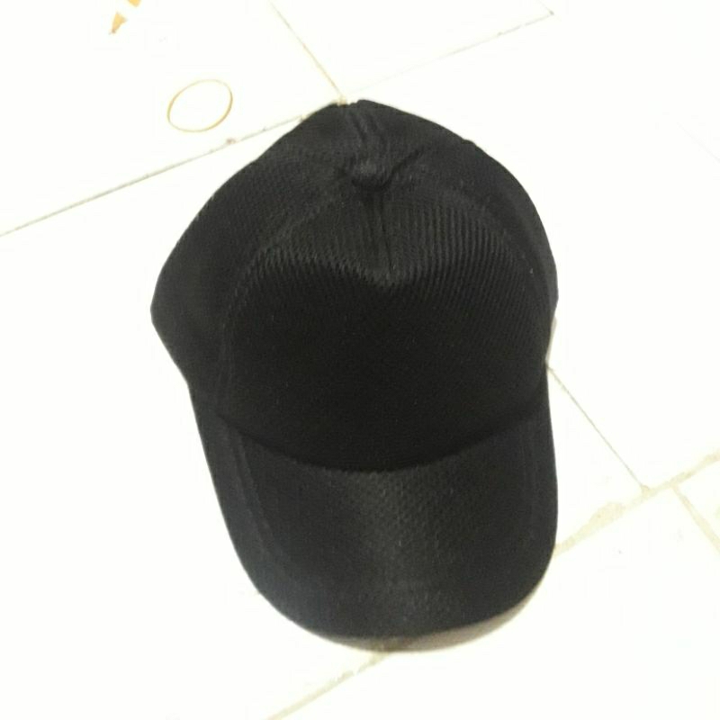 topi hitam polos jaring/topi polos