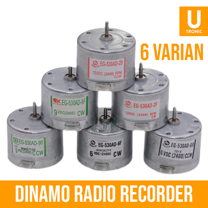 Dinamo Motor EG-530AD radio recorder motor 6V9V12V/CW/CCW (530LX)