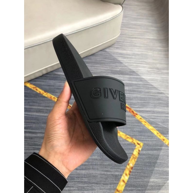 sandal pria slide sendal cowok hitam rubber g1v3 import new p1shoes top sandal santai