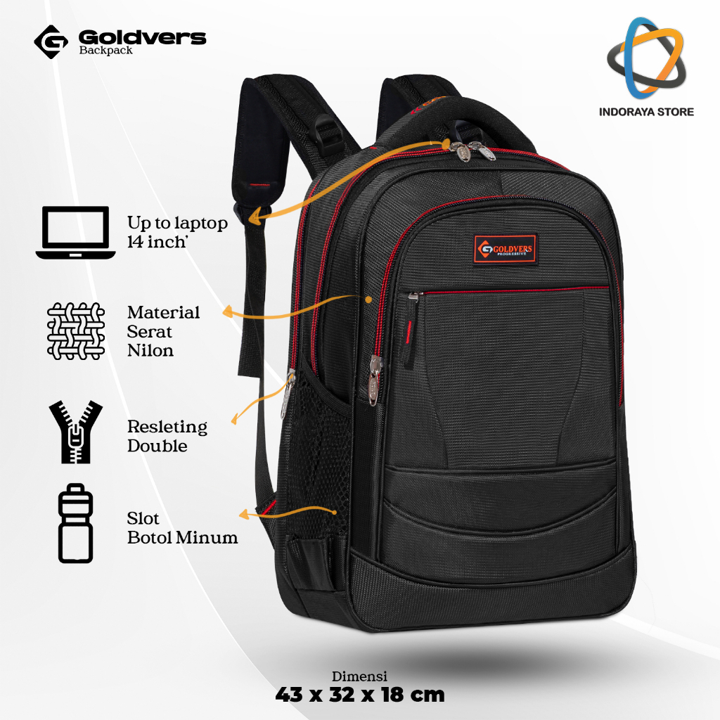 Tas Ransel Sekolah Pria Wanita Tas Kerja Tas Laptop Kuliah Backpack Remaja Dewasa- Indoraya Store