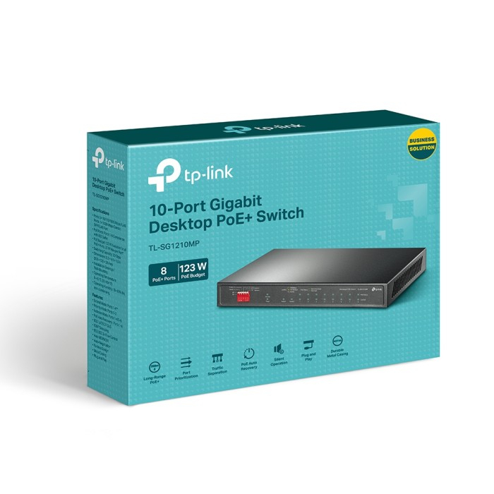 TP-LINK TL-SG1210MP 10-Port Gigabit Desktop Switch With 8-Port TPLINK