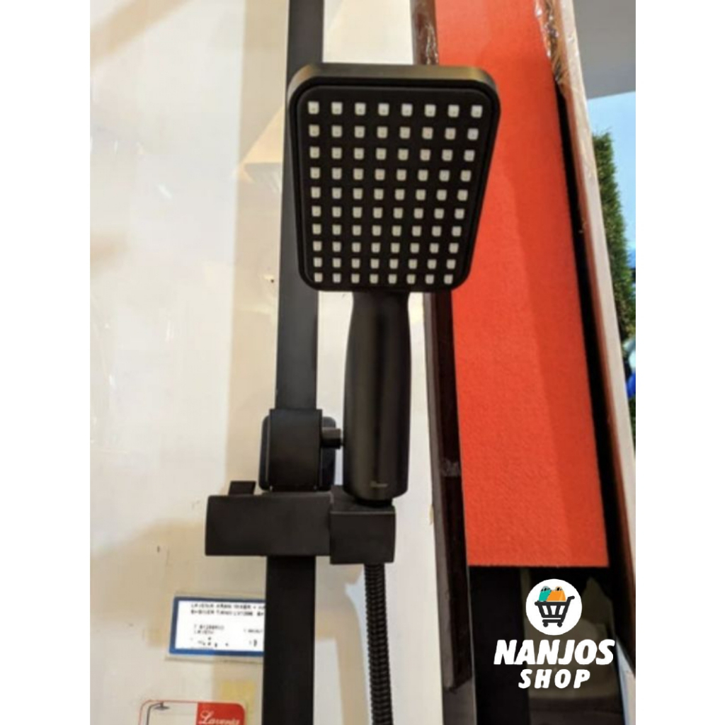 Lavenia Hand Shower Tiang Lever / Shower Mandi Elegant Black / Wall Shower Panas Dingin Hand Set LV13066 Garansi Resmi 5 Tahun