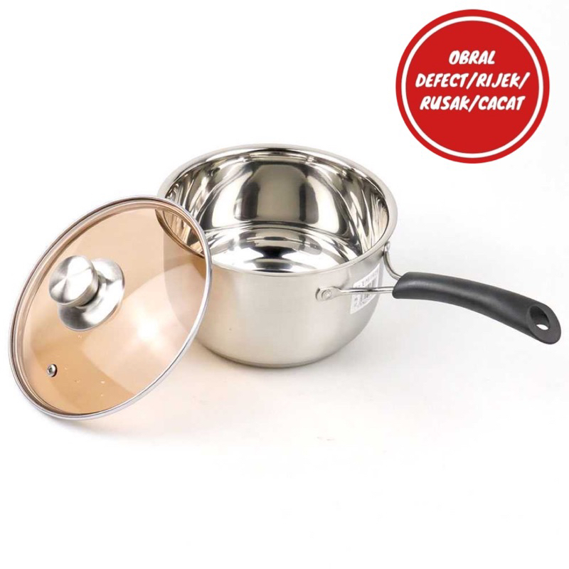 [OBRAL RIJEK] Panci Masak Soup Milk Pot Stainless Steel 18cm - KC0406
