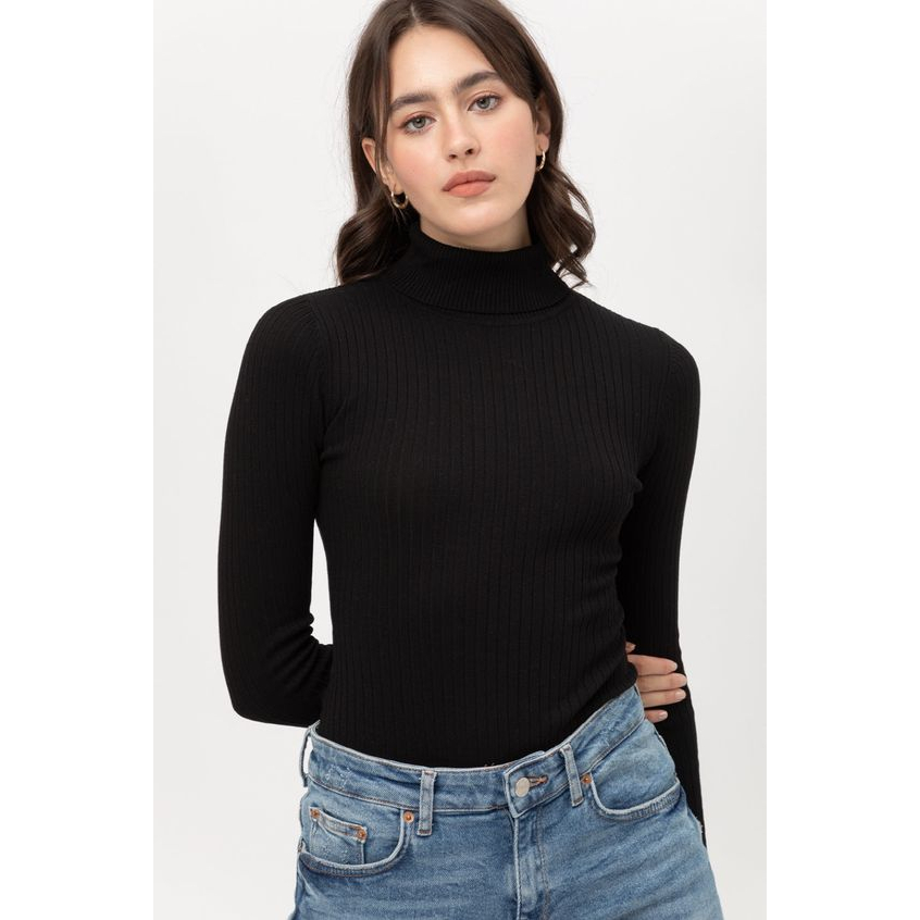 GS023 Turtleneck Tangan Panjang Rajut wanita Pretty