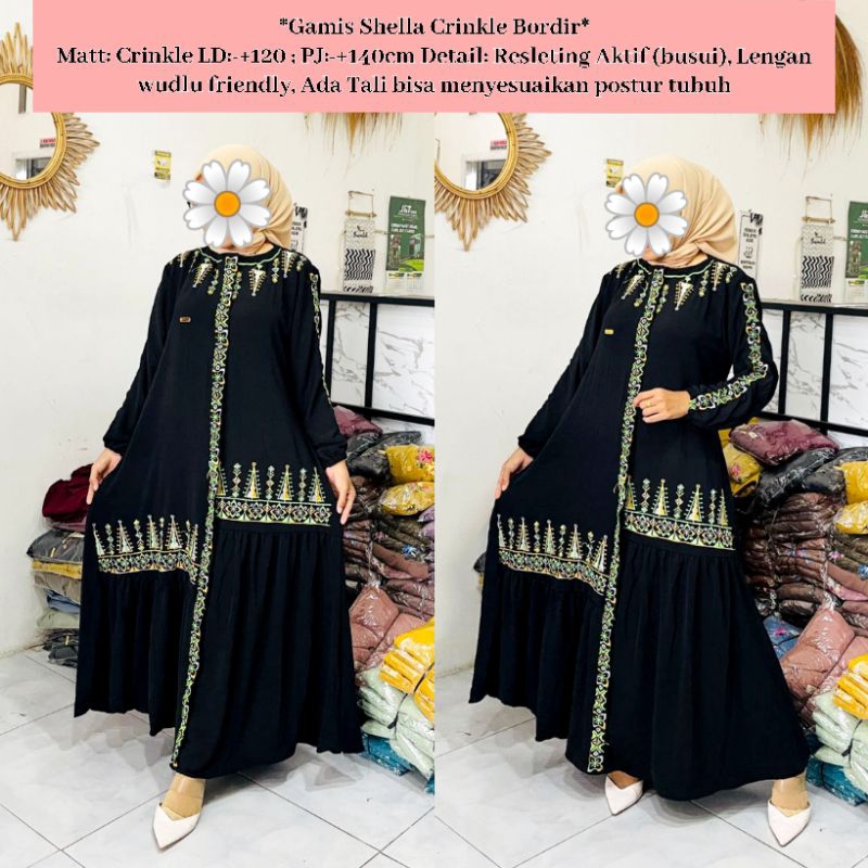 Gamis Shella Crinkle / Gamis Crinkle Tali / Gamis Crinkle Premium / Gamis Crinkle Murah / Gamis Crinkle Terbaru / Gamis Crinkle Airflow / Gamis Crinkle Import