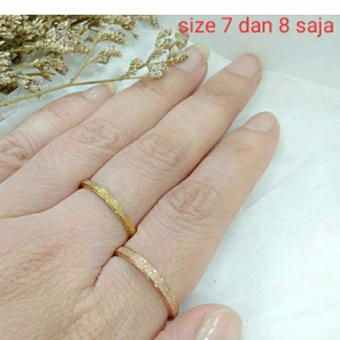 Cincin perhiasan wanita titanium size 7,dan 8 grosir