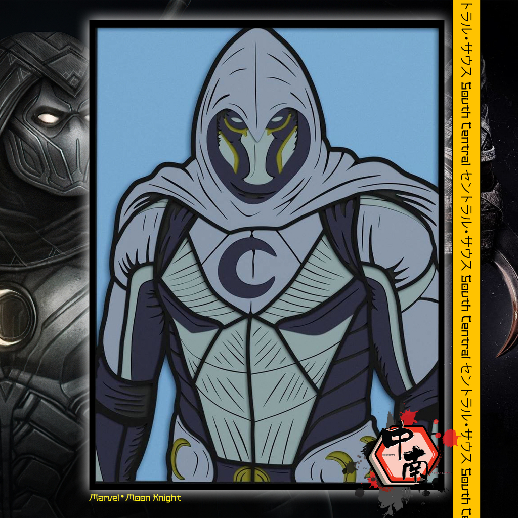 Poster 3D Multilayer Marvel Moonknight
