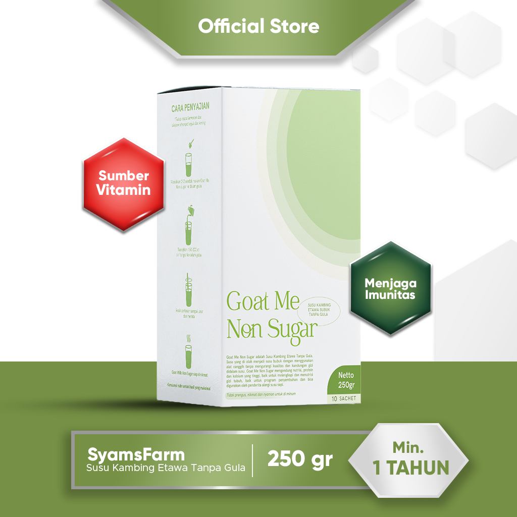 

Goat Me Non Sugar Susu Kambing Etawa Bubuk Tanpa Gula 250 gram 10 Sachet Rasa Original Ternak Syams Etawa Goat Milk Powder Non Bebas Sugar asli original natural etawaku platinum SR12 premium COD bayar ditempat termurah terbaik terlaris kesehatan pengobata