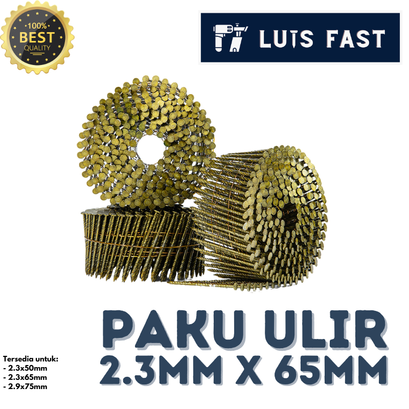 PAKU PALLET ULIR 65MM [FS65V3] 6.5CM [300PAKU/ROLL] COILNAIL TEMBAK - 65MM (300PAKU)