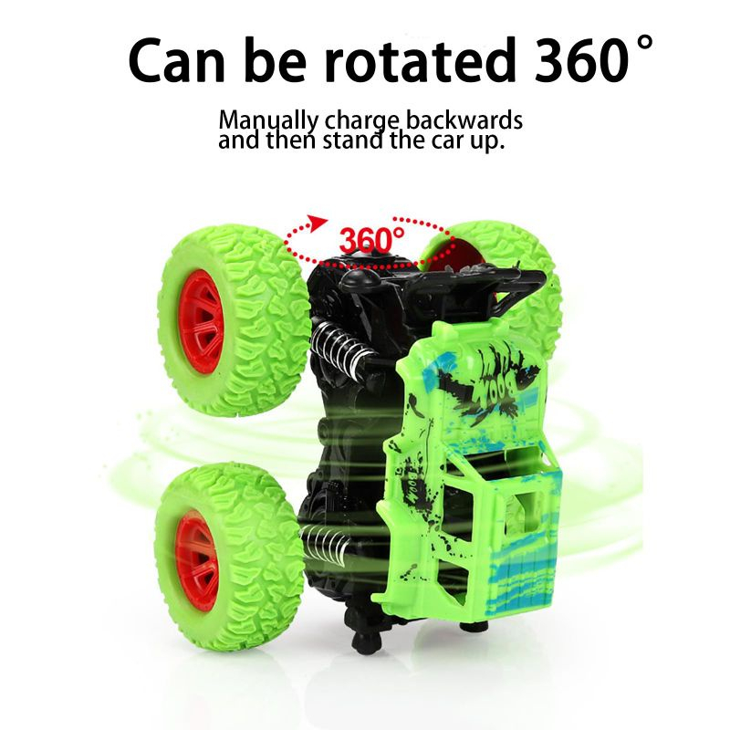 Mainan Anak Laki  laki Mobil Monster Zab Off Road Mini 4X4 Friction Power 360°