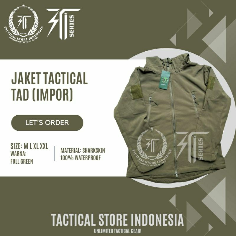 ORIGINAL Jacket TAD Tactical Helicon IMPOR - GREEN / HIJAU