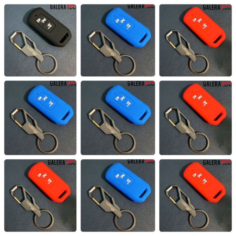 Paket Gantungan kunci Dan Silikon Case Cover Remote Keyless HONDA VARIO 160