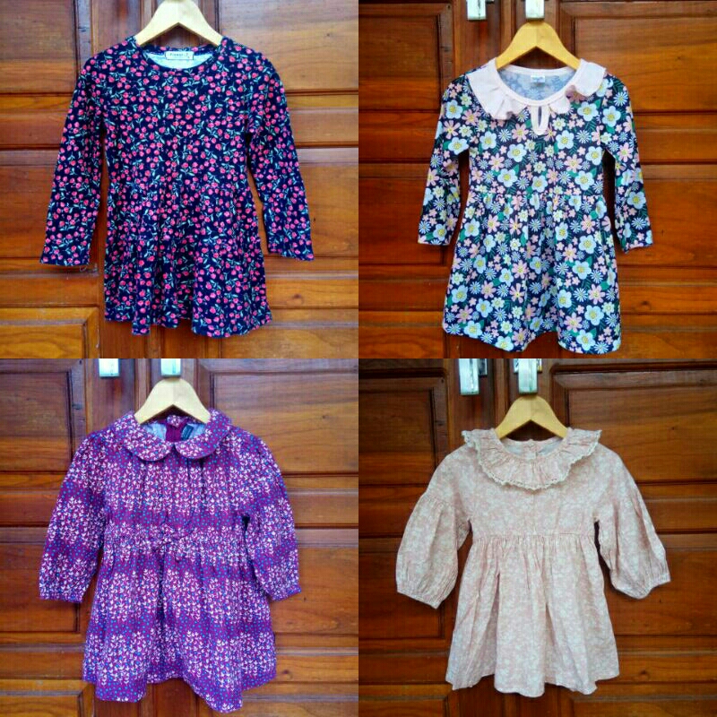 preloved dress vintage anak. pl dress anak motif bunga.