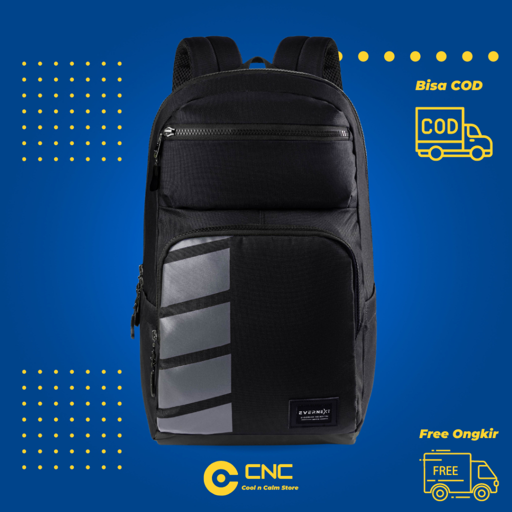 Tas Ransel Punggung Backpack Sekolah Besar Kuliah Traveling Travel Kasual Casual Laptop Jumbo Pria Cowok Cewek Cewe Cowo Perempuan Wanita Laki Laki Unisex Daypack Up To 14 Inch Distro Gunung Dewasa Remaja Fashion Original Ori 100% Unisex Evernext EVES03