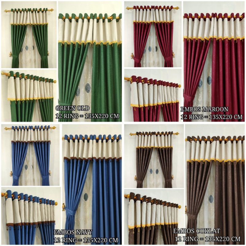 GORDEN PINTU JENDELA SMOKRING PONI RENDA HATI 12 ring