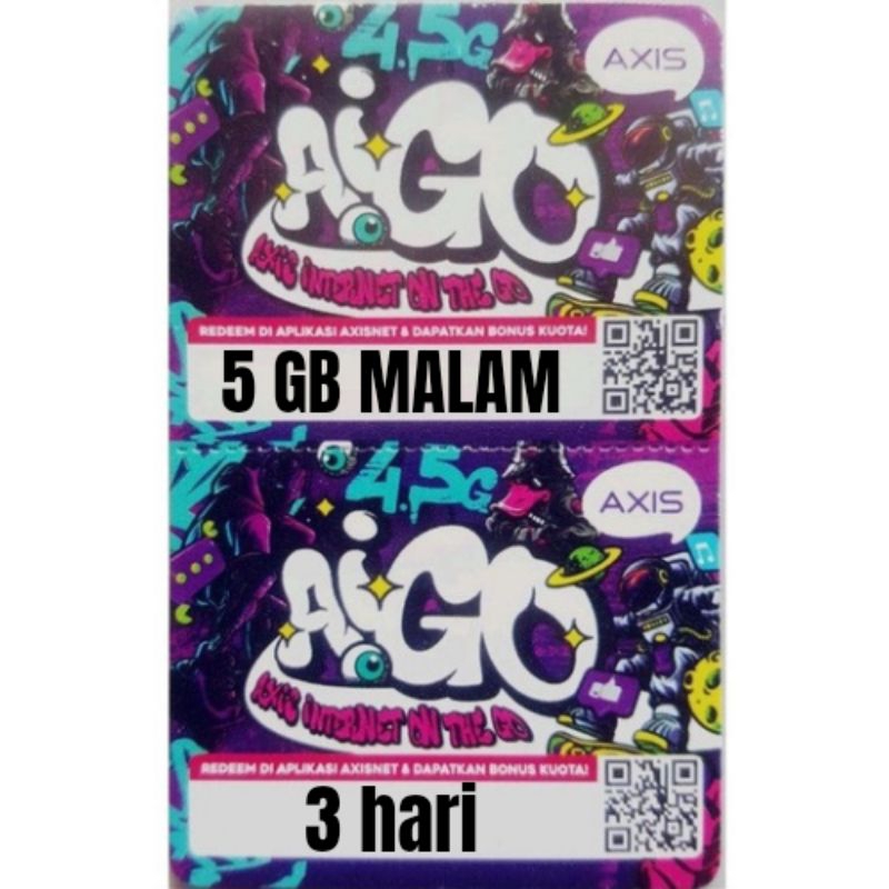 Vocer Axis Aigo Mini 5GB Malam 3 Hari