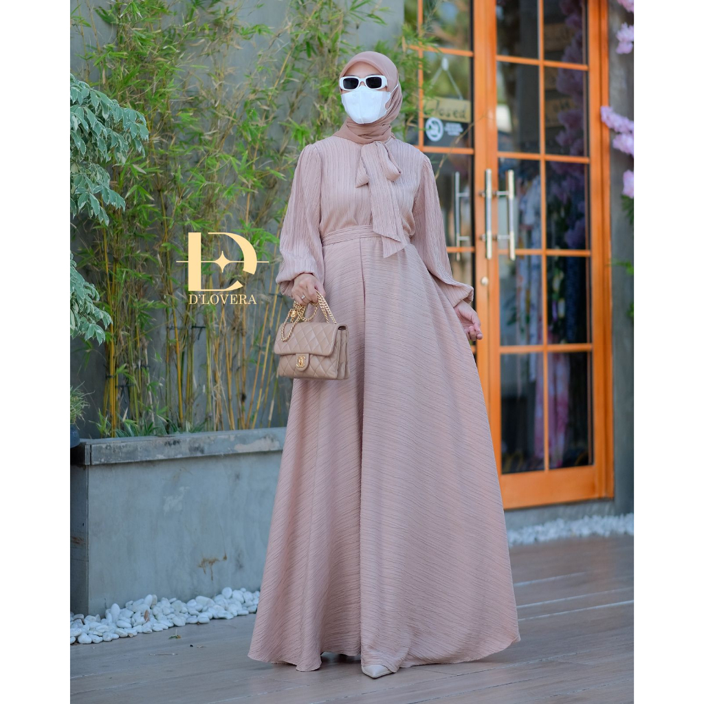 JAFIA DRESS by D' Lovera Gamis Simple Mewah Elegan Polos Lady Crush Anggun Premium ORIGINAL Brand