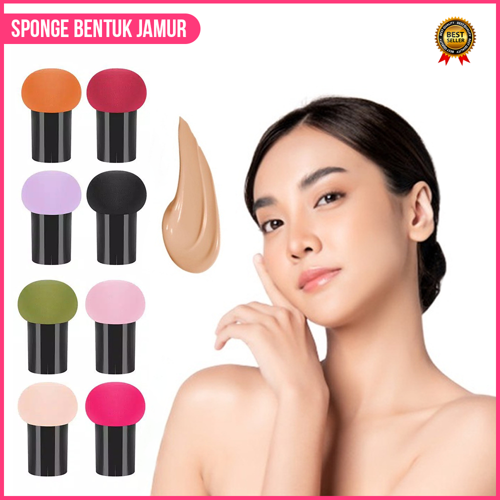 SPONGE BENTUK JAMUR SPONGE BEAUTY GAGANG SPON MUSHROOM BLEND SPONGE BEAUTY BLENDER