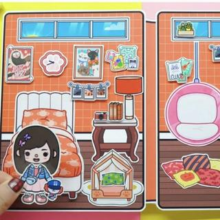 (COD) Terbaru Mainan Edukasi Mainan Anak Viral Toca Boca Paper doll Edisi Chocolate House toca boca 