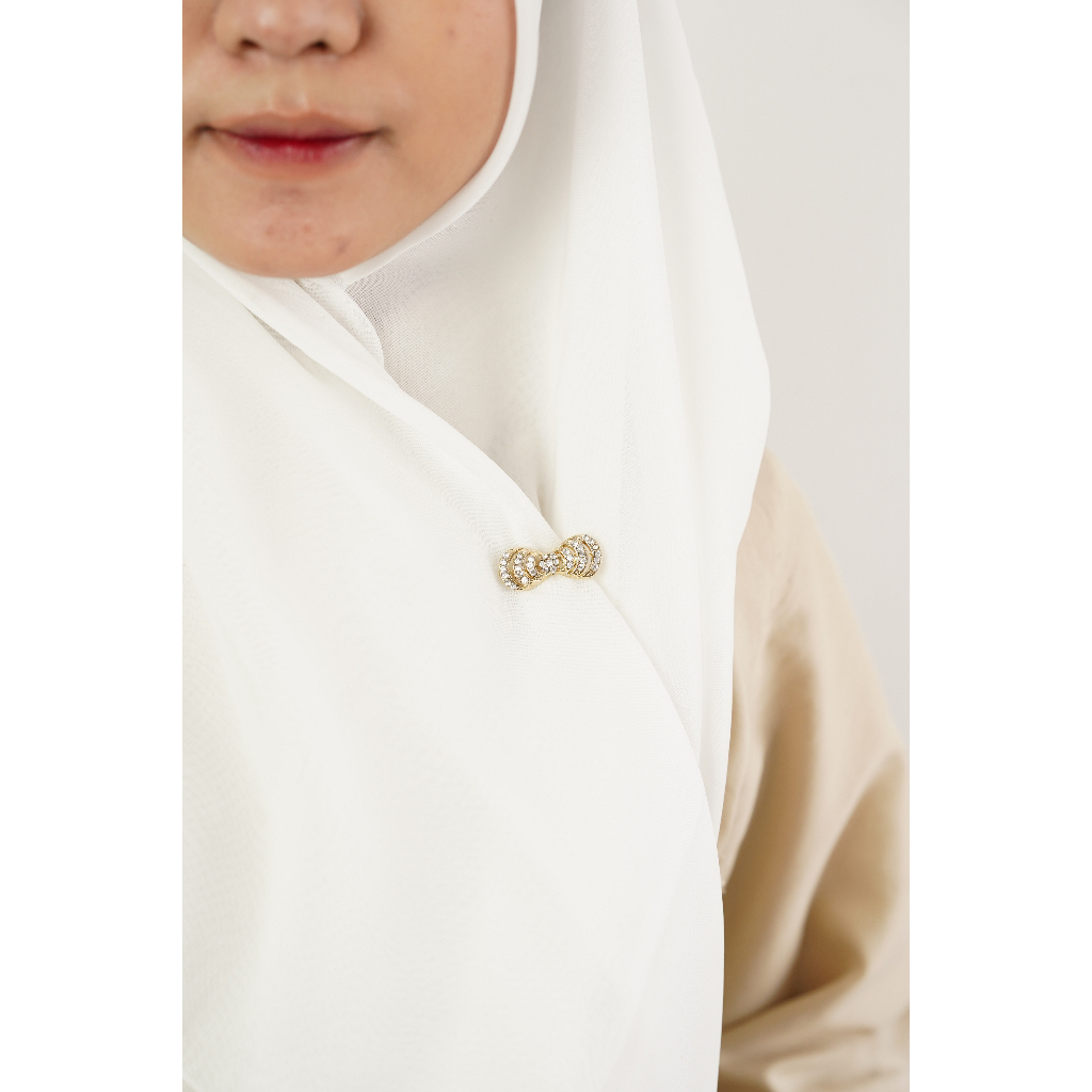 BROS DAGU HIJAB KECIL MODEL PITA WARNA GOLD DAN SILVER STYLE KOREA