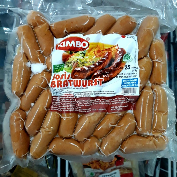 

KIMBO Sosis Bratwurst Beef Cocktail 450gr Isi 25pcs