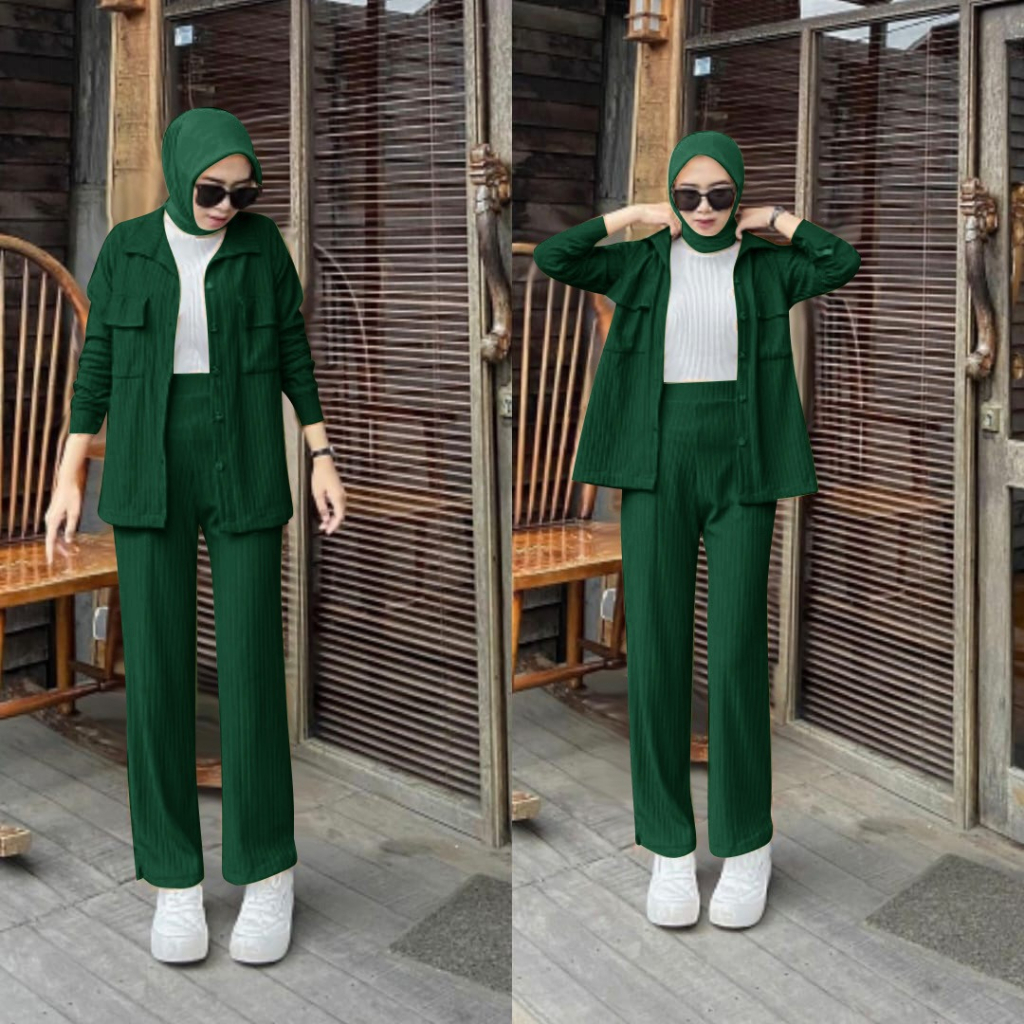 O2 Fashion / Nabila set knit / bisa cod / stelan bahan knit adem dan tebal produk premium