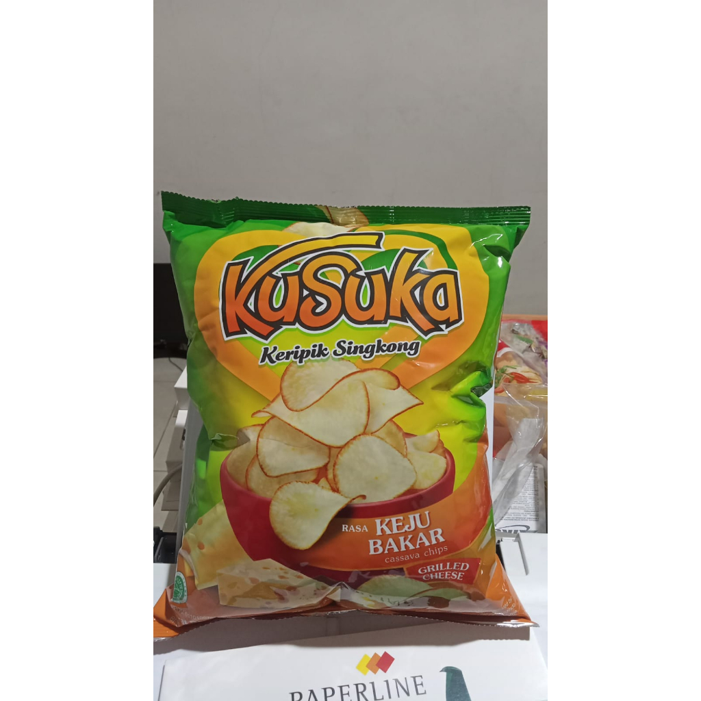 Kusuka Keripik singkong Rasa Keju Bakar / Cassava Chips Cheese 180grm