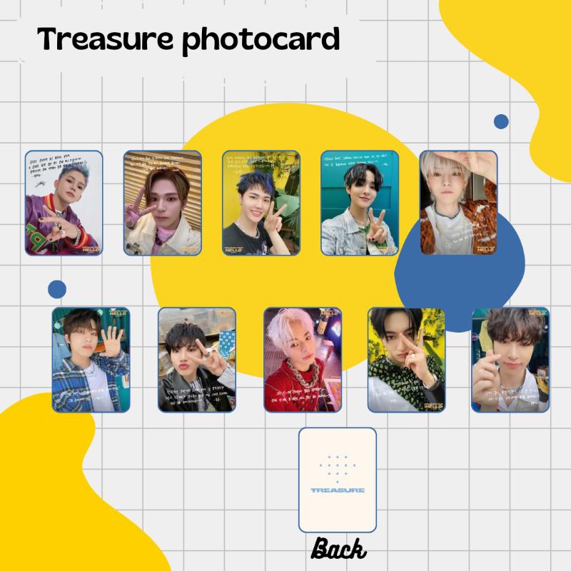 [unofficial] 1set/10pcs photocard treasure/pc treasure/treasure