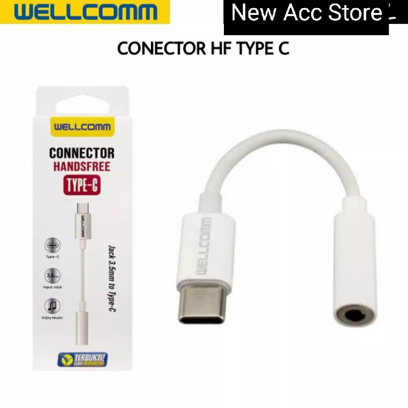 CONECTOR WELCOME HF JACK 3.5MM TO IPHONE ,TO TYPE C