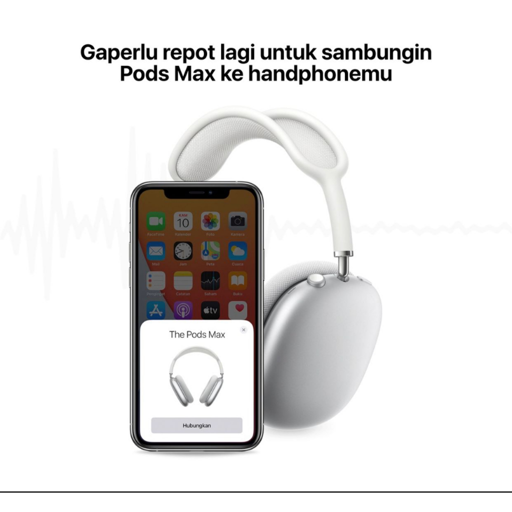 The Pods Max 2023 Wireless Bluetooth Headpones for IOS &amp; Android by Pods Indonesia