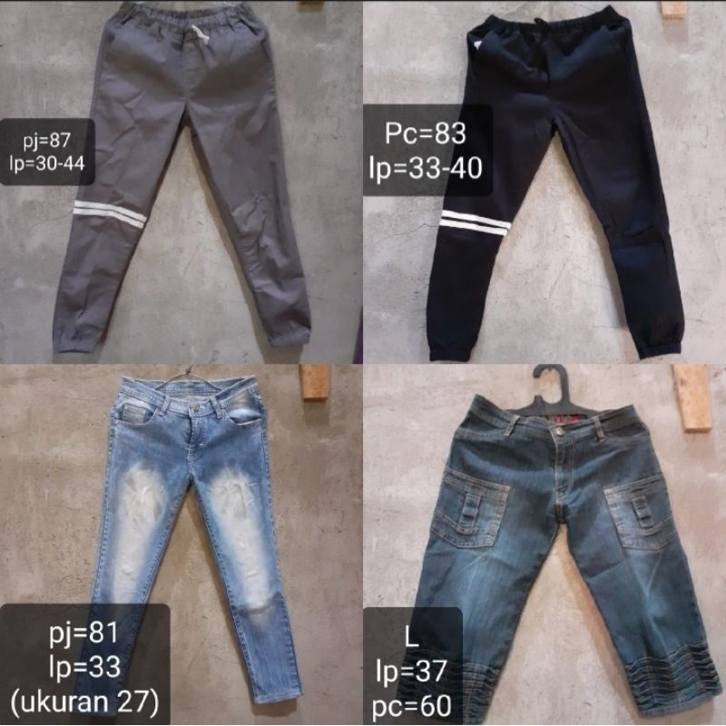 preloved/pl bawahan celana pendek panjang wanita perempuan pria