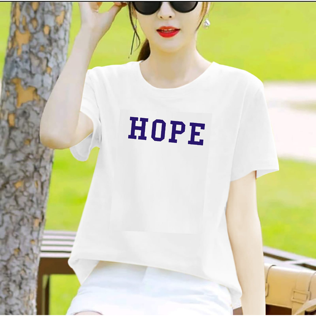 BISA COD_BAJU TRENDY HOPE GIRL PENDEK TERBARU-KAOS DISTRO CEWEK KEREN LENGAN PENDEK MASA KINI DAN TERLARIS