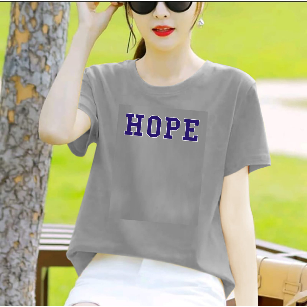 BISA COD_BAJU TRENDY HOPE GIRL PENDEK TERBARU-KAOS DISTRO CEWEK KEREN LENGAN PENDEK MASA KINI DAN TERLARIS