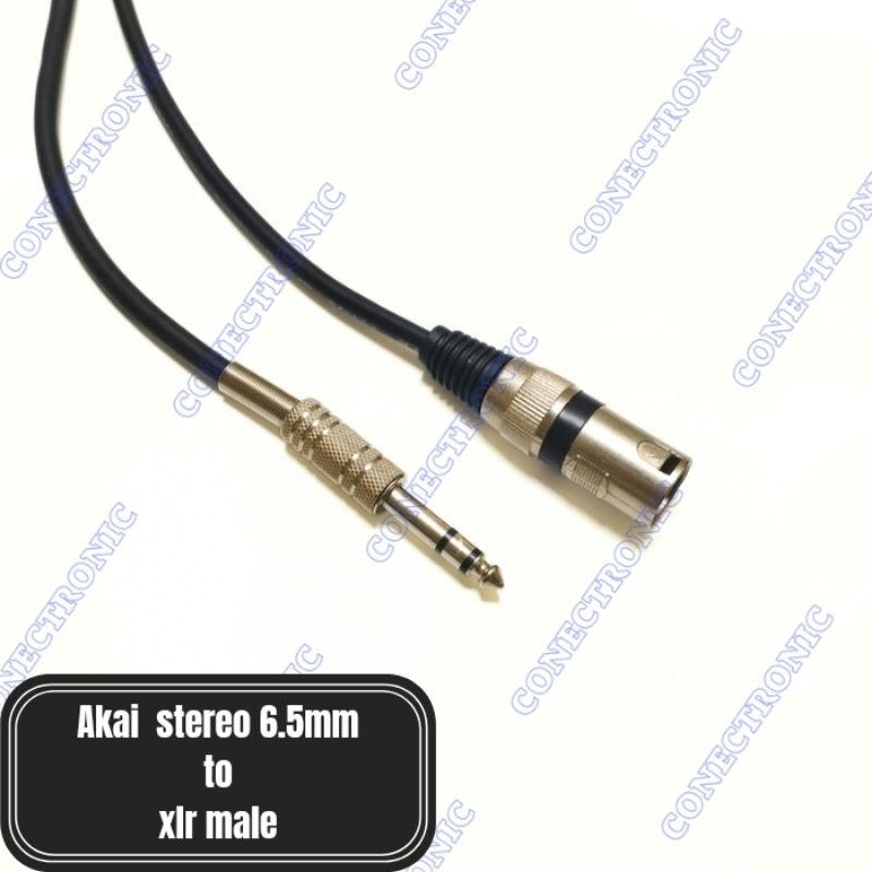 kabel konektor XLR male canon to TRS jack akai stereo