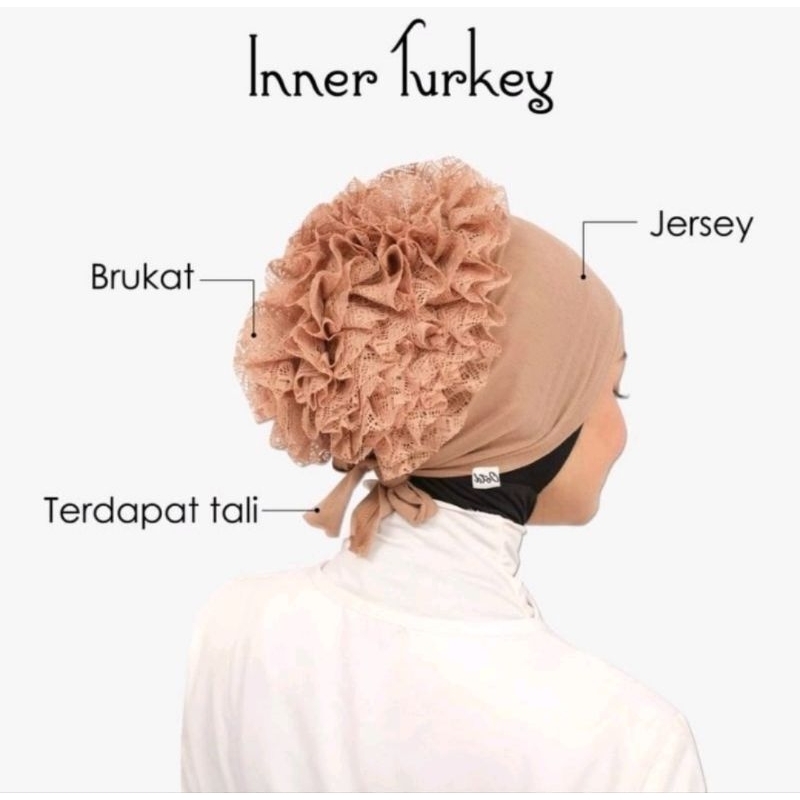 Ciput Turki / inner Ciput Turki premium renda tali ikat