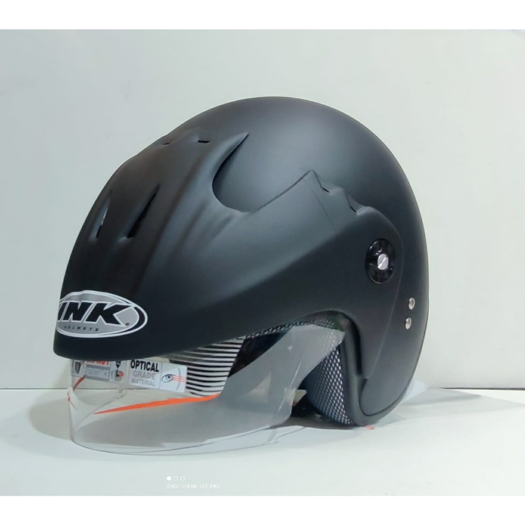 Helm INK Klasik CX390 SOLID BLACK DOFF II HITAM DOFF ORIGINAL HELM BATMAN