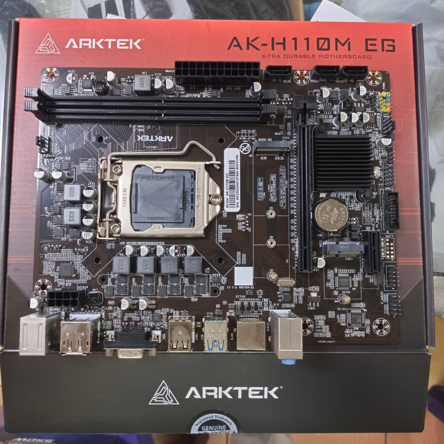 Arktek Motherboard H110 Intel Socket LGA 1151 DDR4 Slot NVMe